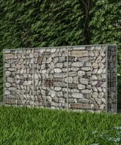 vidaXL Gabion Basket Galvanised Steel 200x30x100 cm