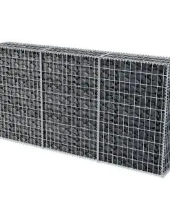 vidaXL Gabion Basket Galvanised Steel 200x30x100 cm