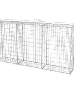 vidaXL Gabion Basket Galvanised Steel 100x50x100 cm