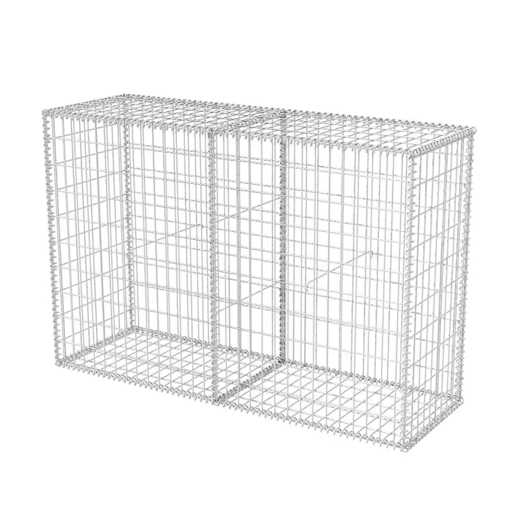 vidaXL Gabion Basket Galvanised Steel 150x50x100 cm