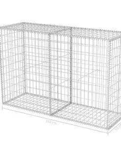 vidaXL Gabion Basket Galvanised Steel 150x50x100 cm