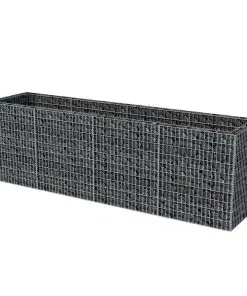 vidaXL Gabion Planter Steel 360x90x100 cm