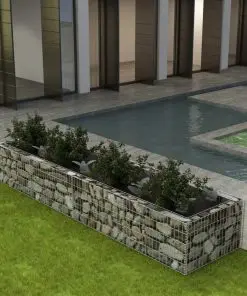 vidaXL Gabion Planter Steel 360x90x50 cm