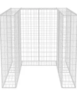 vidaXL Gabion Single Wheelie Bin Surround Steel 110x100x120 cm