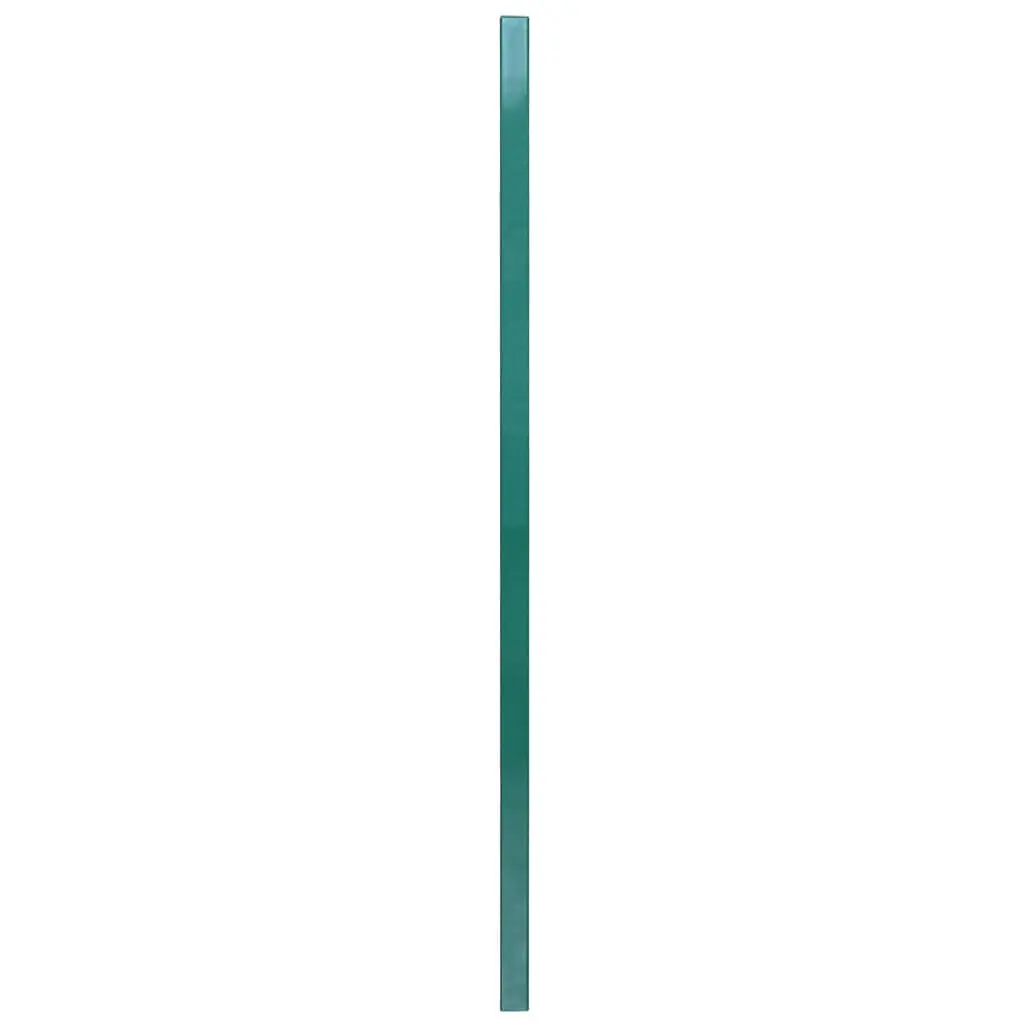 vidaXL Fence Panel with Posts Powder-coated Iron 6×0.8 m Green