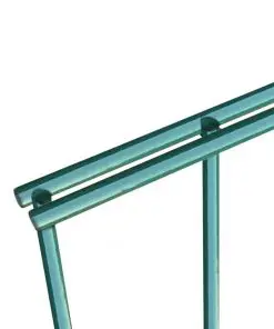 vidaXL Fence Panel with Posts Powder-coated Iron 6×0.8 m Green