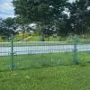 vidaXL Fence Panel with Posts Powder-coated Iron 6×0.8 m Green