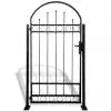 vidaXL Fence Gate with Arched Top and 2 Posts 100×200 cm
