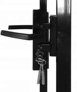 vidaXL Fence Gate with Arched Top and 2 Posts 100×200 cm