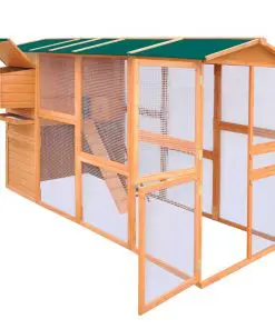 vidaXL Chicken Coop Wood 295x163x170 cm