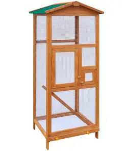 vidaXL Bird Cage Wood 65x63x165 cm