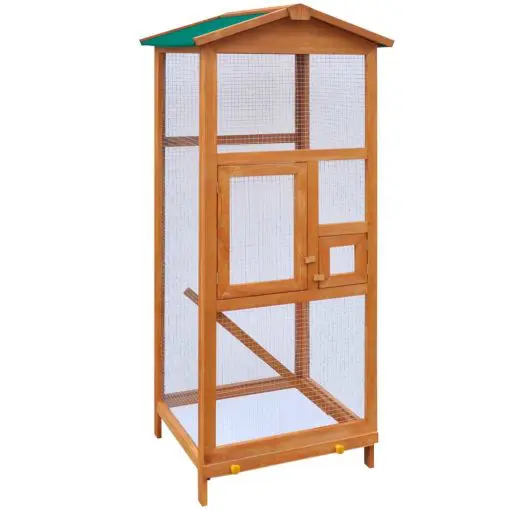 vidaXL Bird Cage Wood 65x63x165 cm