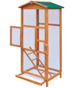 vidaXL Bird Cage Wood 65x63x165 cm