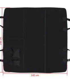 vidaXL Pet Rear Car Seat Cover 148×142 cm Black