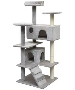 vidaXL Cat Tree with Sisal Scratching Posts 125 cm Grey