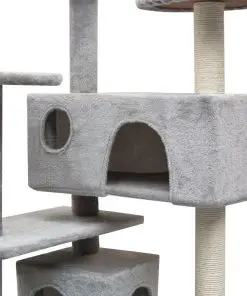 vidaXL Cat Tree with Sisal Scratching Posts 125 cm Grey