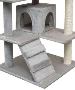 vidaXL Cat Tree with Sisal Scratching Posts 125 cm Grey