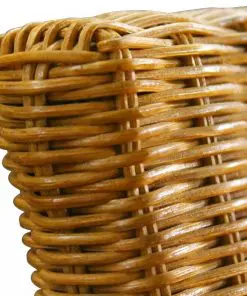 vidaXL Dining Chairs 2 pcs Brown Natural Rattan