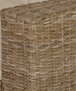 vidaXL Seven Piece 2-Seater Sofa Set Real Rattan