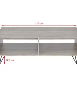 vidaXL TV Cabinet/Coffee Table 110x50x40 cm Grey