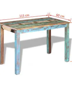 vidaXL Dining Table Solid Reclaimed Wood 115x60x76 cm