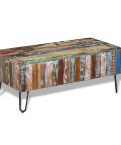 vidaXL Coffee Table Solid Reclaimed Wood 100x50x38 cm