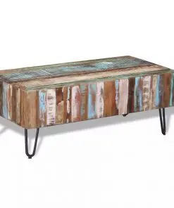 vidaXL Coffee Table Solid Reclaimed Wood 100x50x38 cm