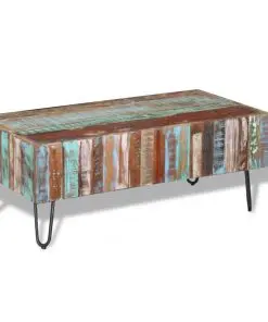 vidaXL Coffee Table Solid Reclaimed Wood 100x50x38 cm