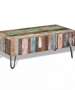 vidaXL Coffee Table Solid Reclaimed Wood 100x50x38 cm