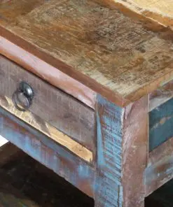 vidaXL Side Table with 1 Drawer Solid Reclaimed Wood 43x33x51 cm