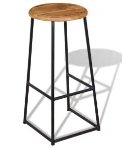 vidaXL Bar Stools 2 pcs Solid Teak Wood