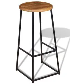 vidaXL Bar Stools 2 pcs Solid Teak Wood