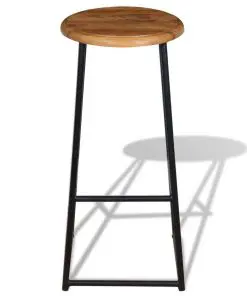 vidaXL Bar Stools 2 pcs Solid Teak Wood