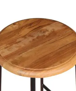 vidaXL Bar Stools 2 pcs Solid Teak Wood
