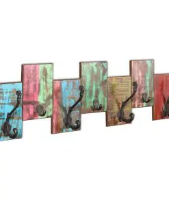vidaXL Coat Rack with 7 Hooks Solid Reclaimed Wood