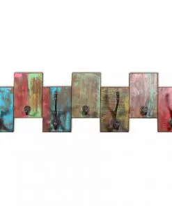 vidaXL Coat Rack with 7 Hooks Solid Reclaimed Wood