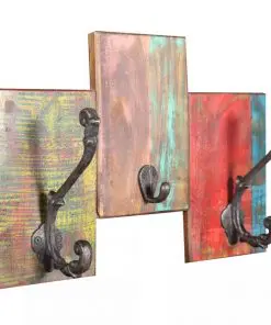 vidaXL Coat Rack with 7 Hooks Solid Reclaimed Wood