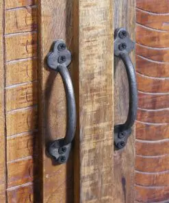 vidaXL Bathroom Vanity Cabinet with Mirror Solid Mango Wood