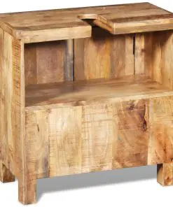 vidaXL Bathroom Vanity Cabinet with Mirror Solid Mango Wood