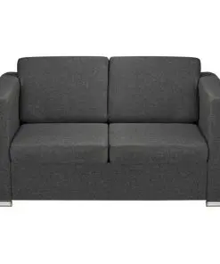 vidaXL 2-Seater Sofa Fabric Dark Grey