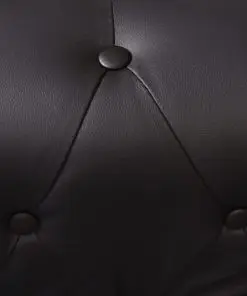 vidaXL Chesterfield Corner Sofa 6-Seater Artificial Leather Black