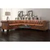 vidaXL Chesterfield Corner Sofa 6-Seater Artificial Leather Brown vidaXL Chesterfield Corner Sofa 6-Seater Artificial Leather Brown