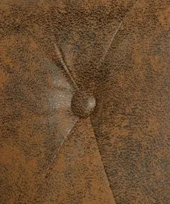 vidaXL Chesterfield Sofa 3-Seater Artificial Leather Brown