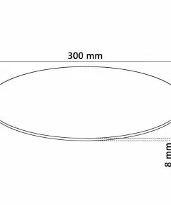vidaXL Table Top Tempered Glass Round 300 mm