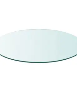 vidaXL Table Top Tempered Glass Round 400 mm