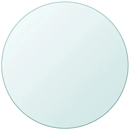 vidaXL Table Top Tempered Glass Round 700 mm