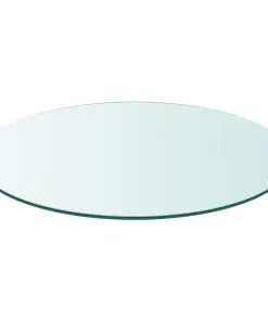 vidaXL Table Top Tempered Glass Round 700 mm