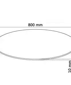 vidaXL Table Top Tempered Glass Round 800 mm