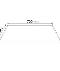 vidaXL Table Top Tempered Glass Square 700×700 mm