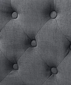 vidaXL Dining Chairs 2 pcs Dark Grey Fabric